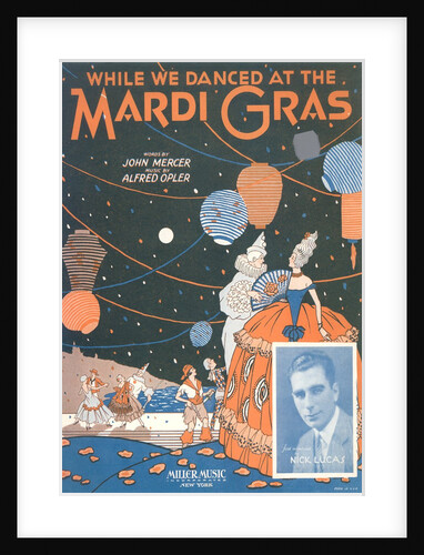 Sheet Music for While We Danced at the Mardi Gras by Anonymous