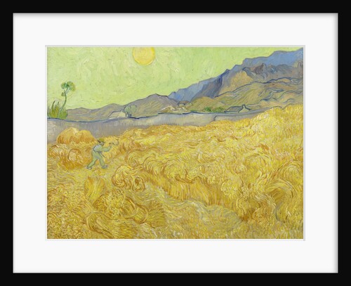Wheat Fields with Reaper, Auvers by Vincent Van Gogh