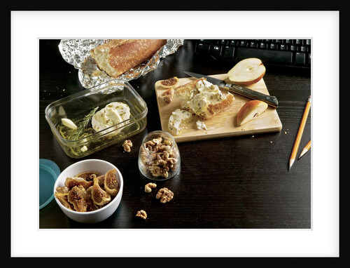 Bread with toppings by Anonymous