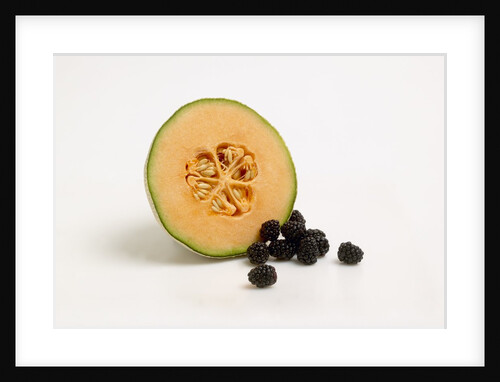 Cantaloupe and berries by Anonymous