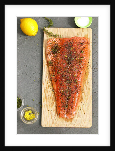 Herb covered salmon by Anonymous