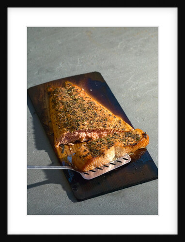 Grilled salmon fillet by Anonymous