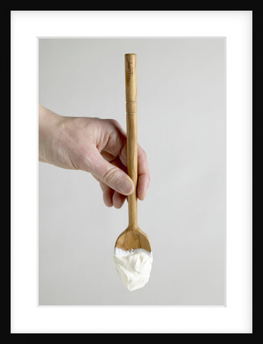 Spoon with yogurt by Anonymous