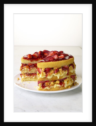 Strawberry shortcake with cornbread by Anonymous
