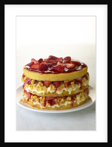 Strawberry shortcake with cornbread by Anonymous