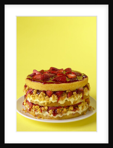 Strawberry shortcake with cornbread by Anonymous