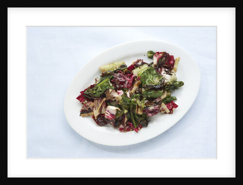 Grilled radicchio and romaine salad by Anonymous