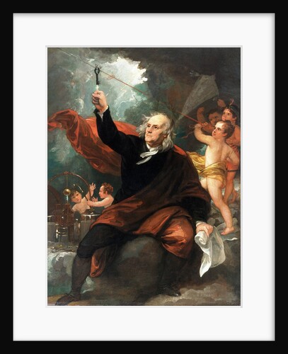 Benjamin Franklin Drawing Electricity from the Sky by Benjamin West