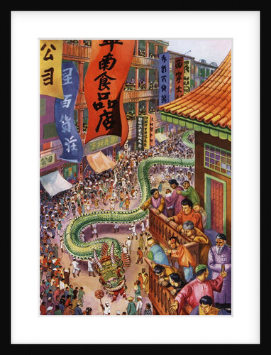 The Feast of Lanterns Celebration in Chinatown, Pacific Grove, California. by Anonymous