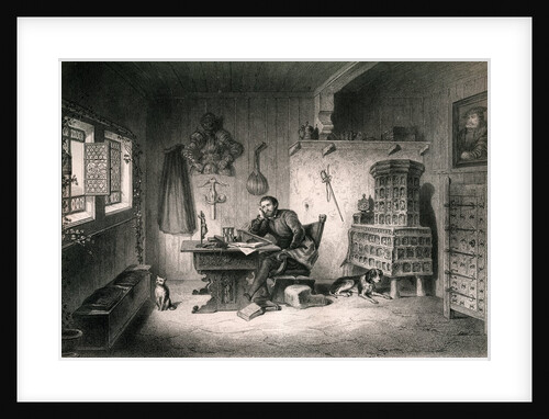 Martin Luther Writing at Wartburg Castle, 1521-1522. by Anonymous