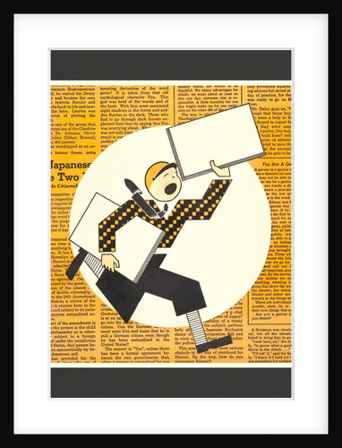 Yelling Newsboy by Anonymous