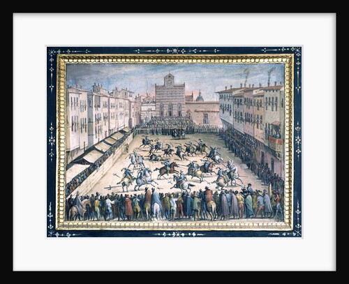 Horse Joust in the Piazza Santa Croce by Jan Van der Straet