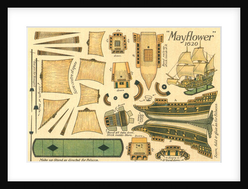 Cut-Out Model of the Mayflower by Anonymous