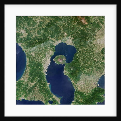 Satellite View of Sakura-jima Volcano in Japan by Anonymous