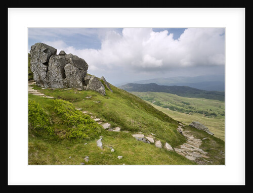 View From Cadair Idris Looking North Towards Dolgellau Over Fields and Countryside by Anonymous