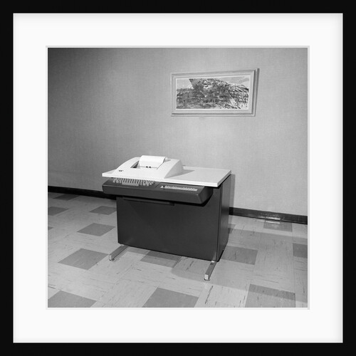 Teletype machine in a Chicago office, ca. 1963. by Anonymous