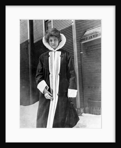 Young woman in winter clothing in Michigan, ca. 1912. by Anonymous