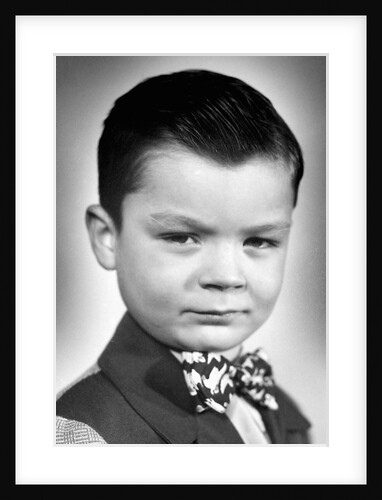 Young boy kindergarten school portrait, ca. 1948. by Anonymous