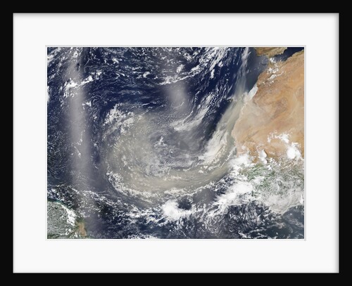 Sahara Desert dust storm crossing the Atlantic Ocean by Anonymous