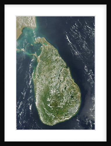 Satellite view of Sri Lanka by Anonymous