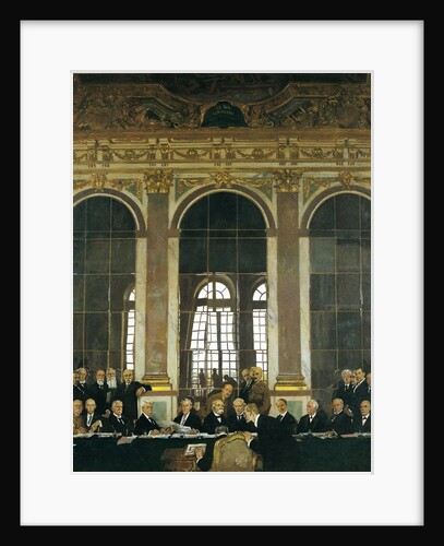 The Signing of the Peace Treaty in the Hall of Mirrors, Versailles, 28th June 1919 by William Orpen