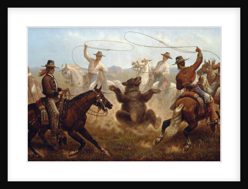 Cowboys Roping a Bear by James Walker