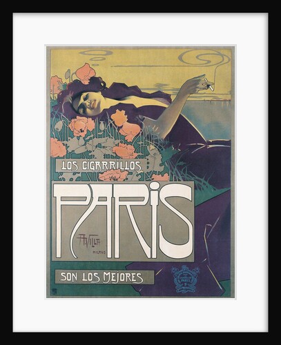 Cigarrillos Paris son los Mejores (Paris cigarillos are the best!) poster by Aleardo Villa