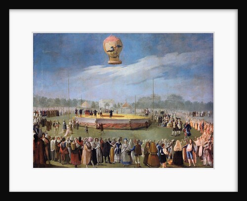 Ascent of a Balloon at the Court of Charles IV by Antonio Carnicero