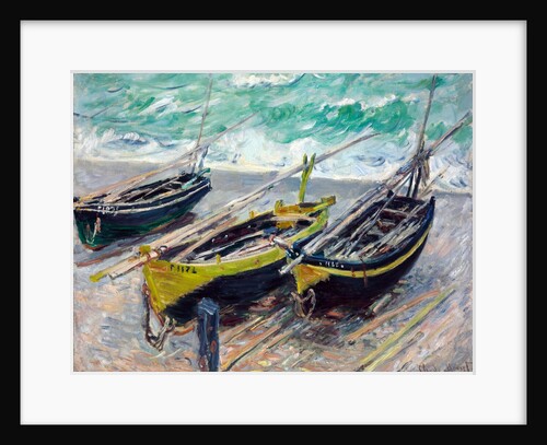 Three Fishing Boats by Claude Monet