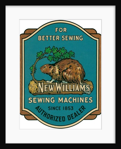 Sewing Machine Ad with Beaver by Anonymous