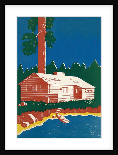 Lake Cabin in Trees by Anonymous