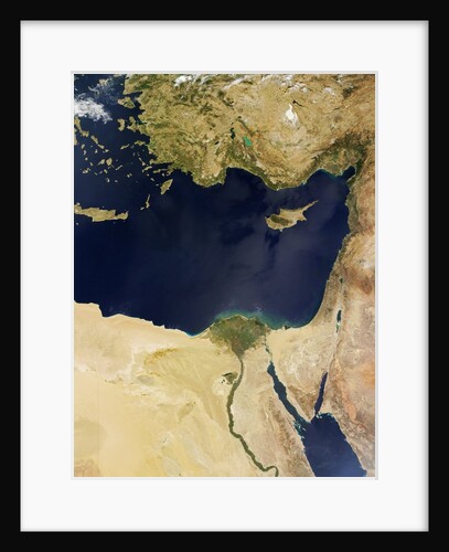 Satellite view of the Eastern Mediterranean Sea by Anonymous