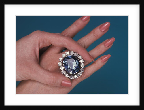 The Hope Diamond as a ring by Anonymous