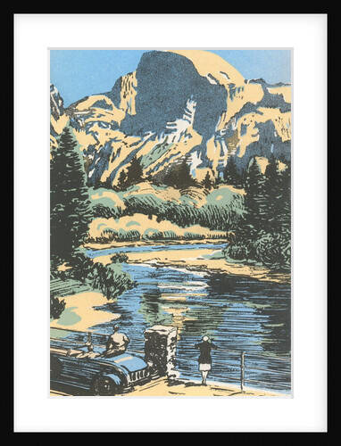 Scenic Vista Woodcut by Anonymous