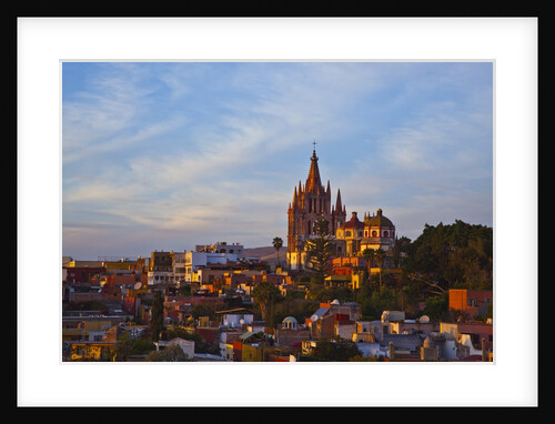 Cathedral of San Miguel de Allende at sunset by Anonymous