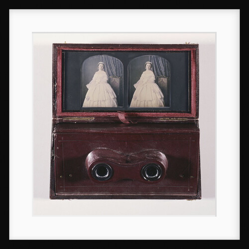 Queen Victoria's Daughter, Victoria, Princess Royal, circa 1856, in velvet-lined maroon leather folding case with collapsible viewing lenses by Anonymous