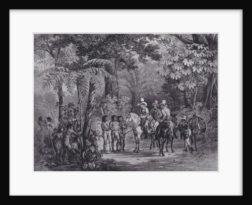 Meeting of the Indians with the European Explorers by Johann Moritz Rugendas