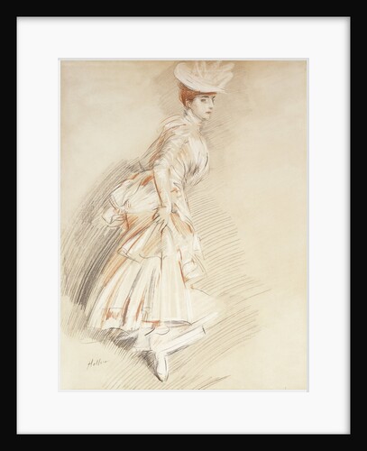 An Elegant Lady, Standing full-length by Paul Cesar Helleu