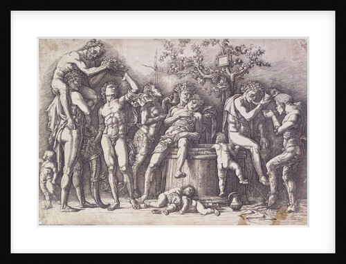 A Bacchanal with a Wine-Press by Andrea Mantegna