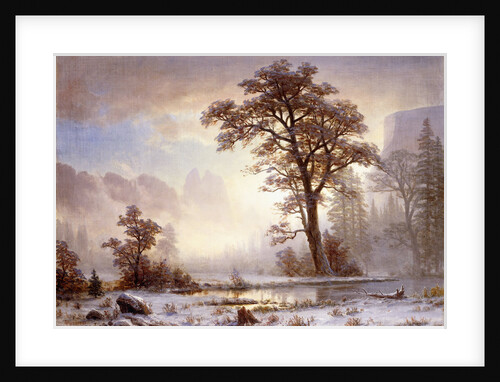 Valley of the Yosemite -Snow Fall by Albert Bierstadt
