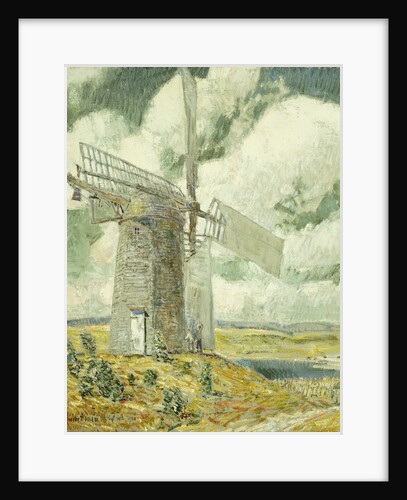 Bending Sail on the Old Mill, Bridgehampton by Frederick Childe Hassam