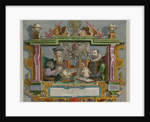 Cartographers Gerard Mercator and Jodocus Hondius by Anonymous
