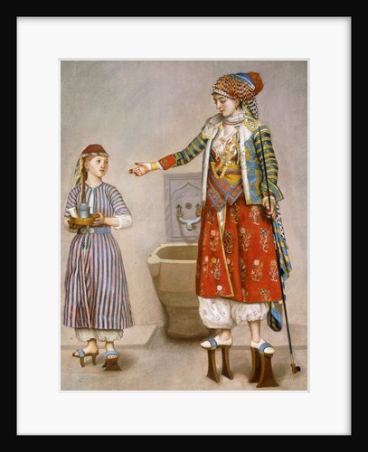 A Woman in Turkish Costume in a Hamam Instructing Her Servant by Jean-Etienne Liotard