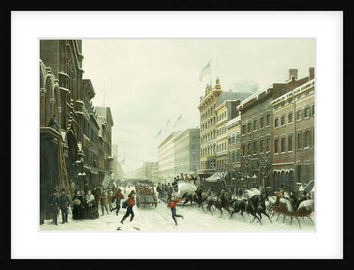 New York Winter Scene in Broadway by Anonymous