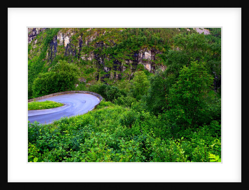 View from the Stalheim hotel near Gudvangen on the road to Voss. The hotel is on a beautiful location. by Anonymous