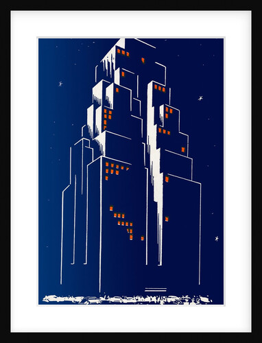 Abstract Skyscraper at NIght by Anonymous