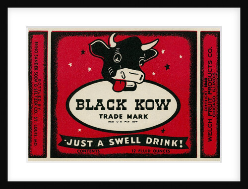 Black Cow Drink Label by Anonymous
