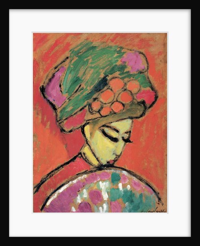 Young Girl with a Flowered Hat by Alexej Von Jawlensky