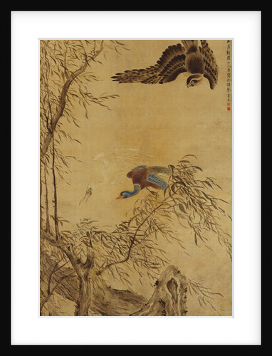 Falcon Hunting Prey by Hua Yan