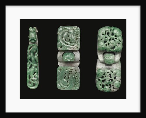 A group of jadeite belt hooks and buckles by Anonymous
